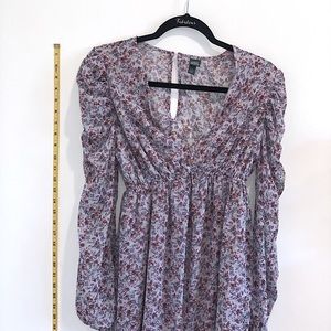 Lavender floral mini dress